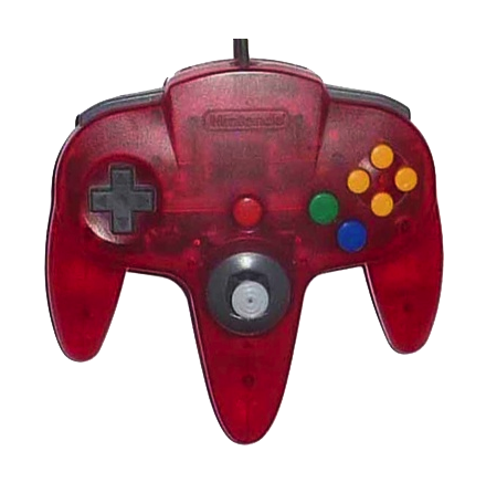 Nintendo 64 Handkontroll Rd/Watermelon Red Transparent beg