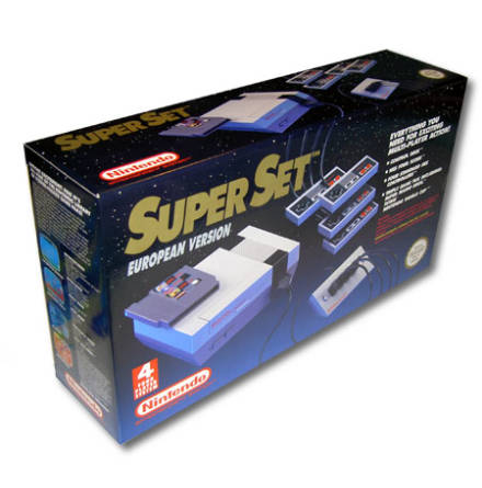 Nintendo Super Set: incl. Console, 4 Controllers, SMB/Tetris/WC, 4-player adapter